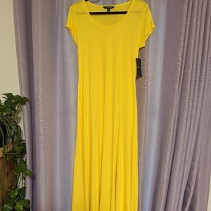 SOLD New with tags Ralph Lauren yellow short sleeve maxi dress